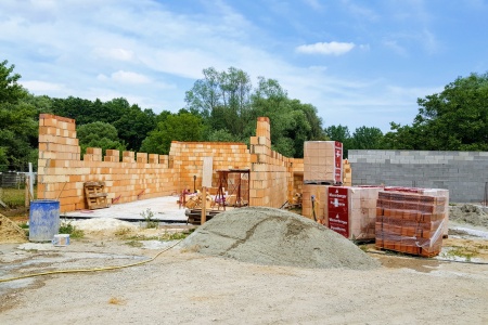 A beruházás építés közben