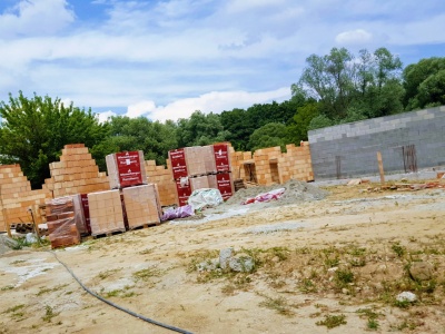 A beruházás építés közben