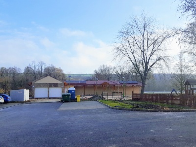 A beruházás építés közben